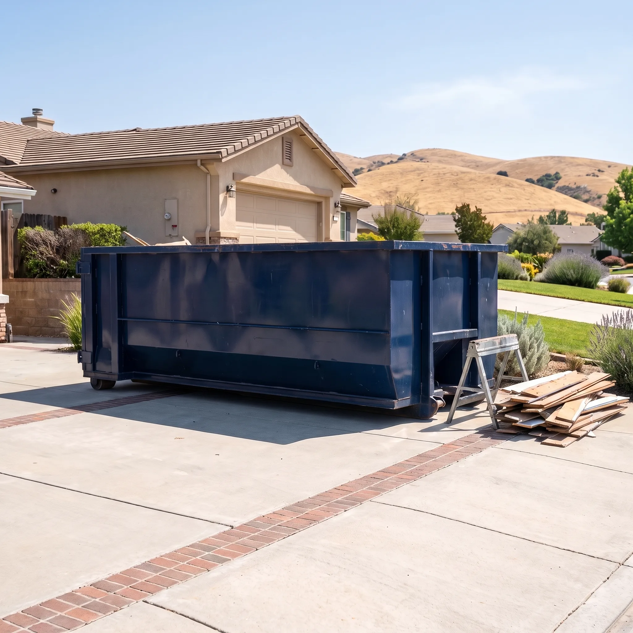 Dumpster on a Contra Costa County, CA job site